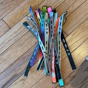 Colorful  Wristbands new bundle 20 wwjd adjustable bands